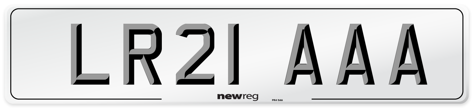 LR21 AAA Number Plate from New Reg